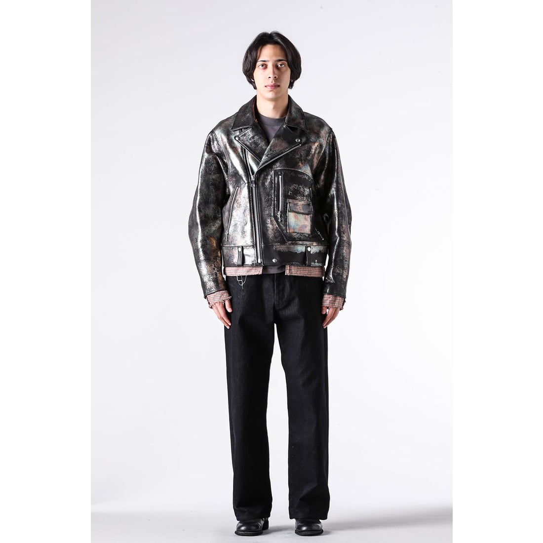 セヴシグ SEVESKIG Cow Leather D-Pocket Riders Ver, Silver （SILVER