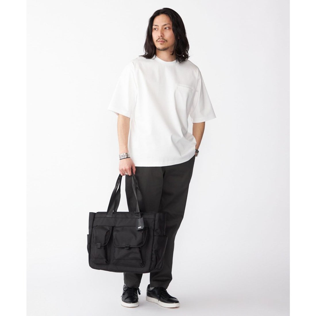 シップス SHIPS 【WEB限定】SHIPS: ビズ ワイド ブリーフ トート