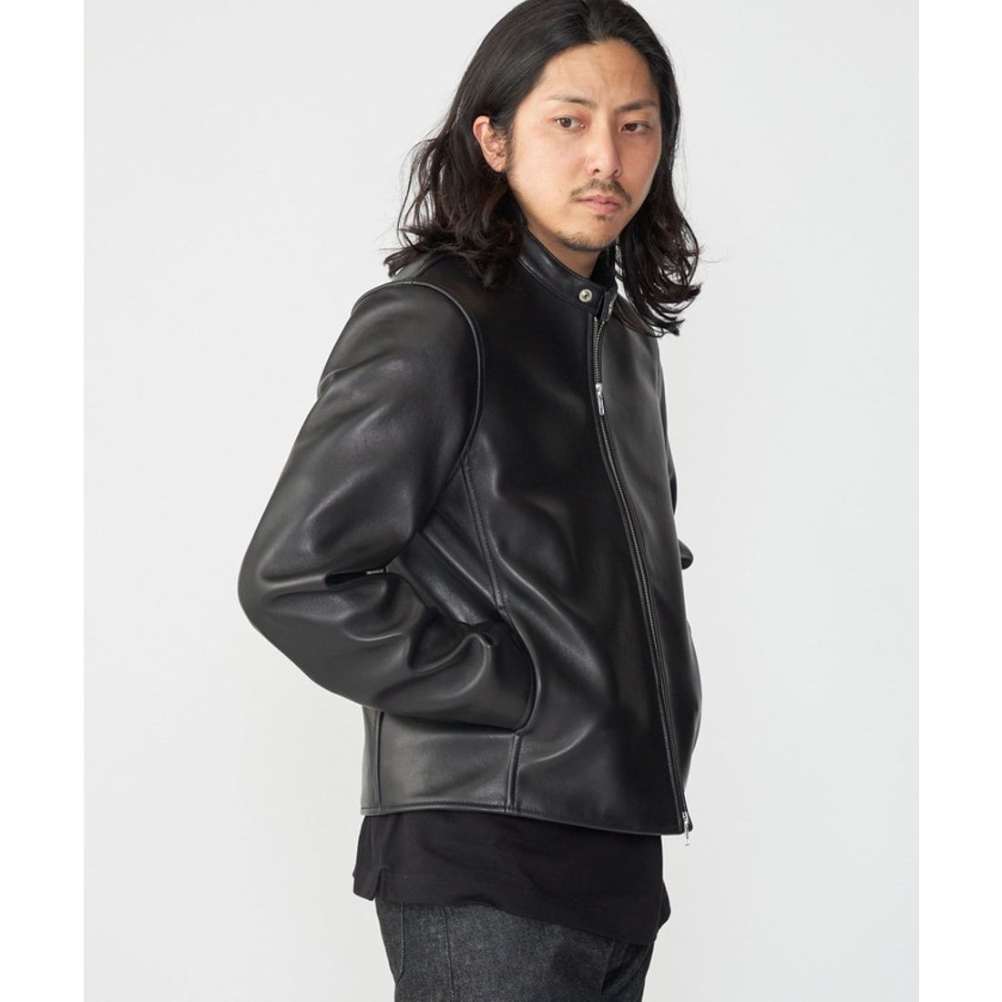 シップス SHIPS SHIPS: ラムレザー シングル ライダース ジャケット