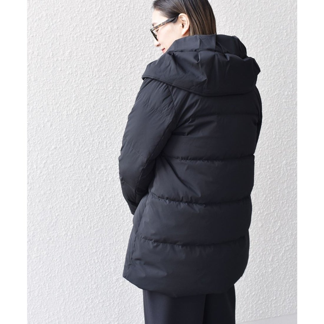 シップス SHIPS *〈手洗い可能〉ショールカラー ミディ ダウン