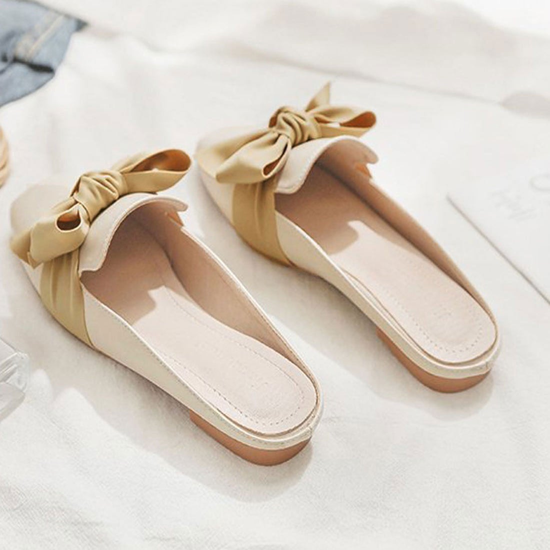 ショッピングゴー shoppinggo ミュールサンダル リボン ミュール