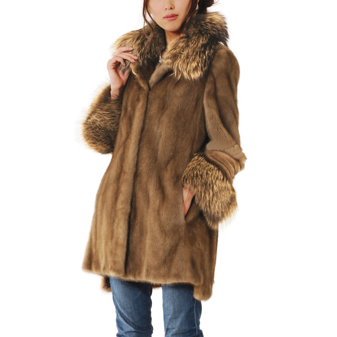 サンキョウショウカイ 三京商会 ミンク コート シルバーフォックス