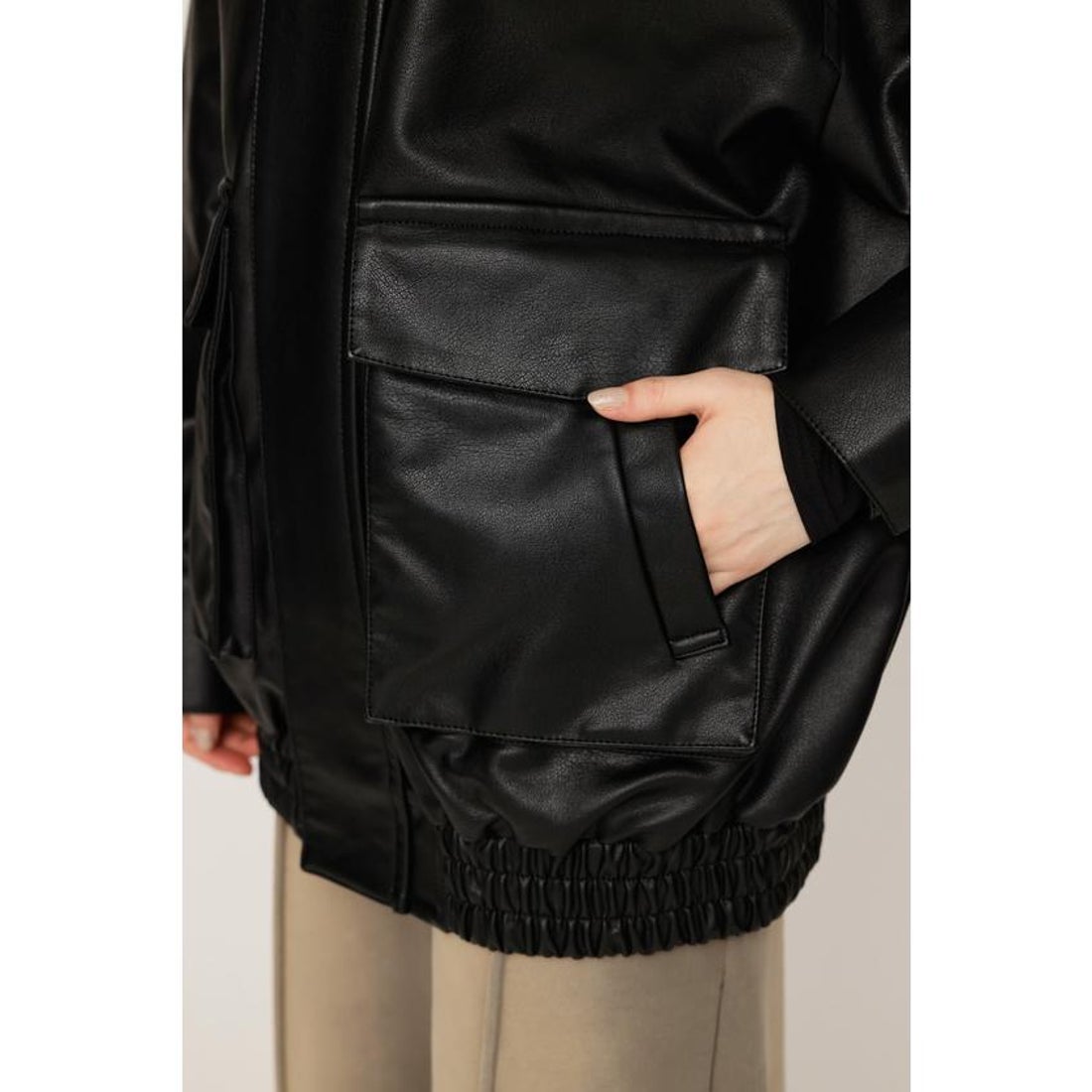 スライ SLY F／LEATHER FLIGHT ジャケット （BLK） - ファッション通販