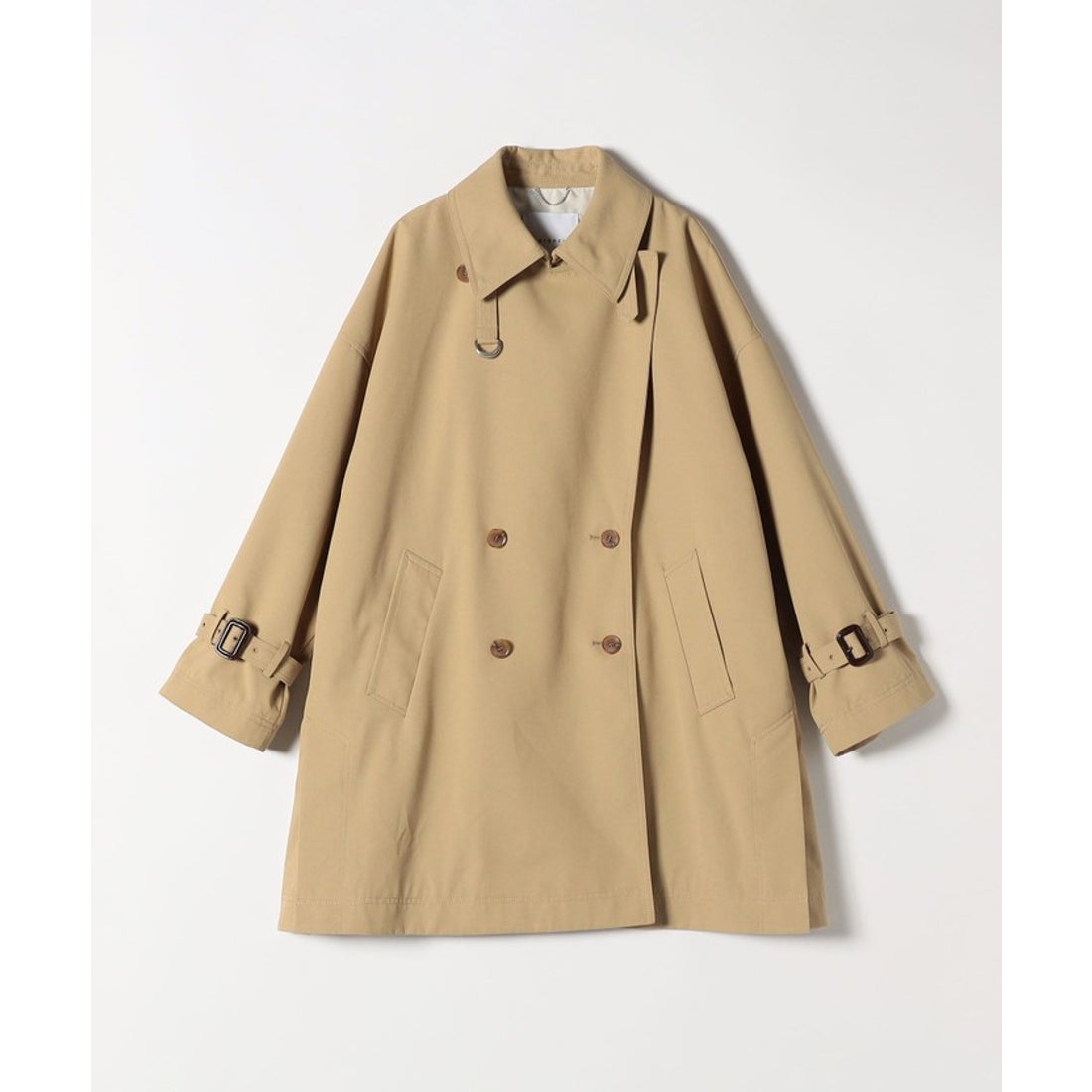 quaranciel:〈洗濯機可能〉ダブルフロント フレア ハーフ コート