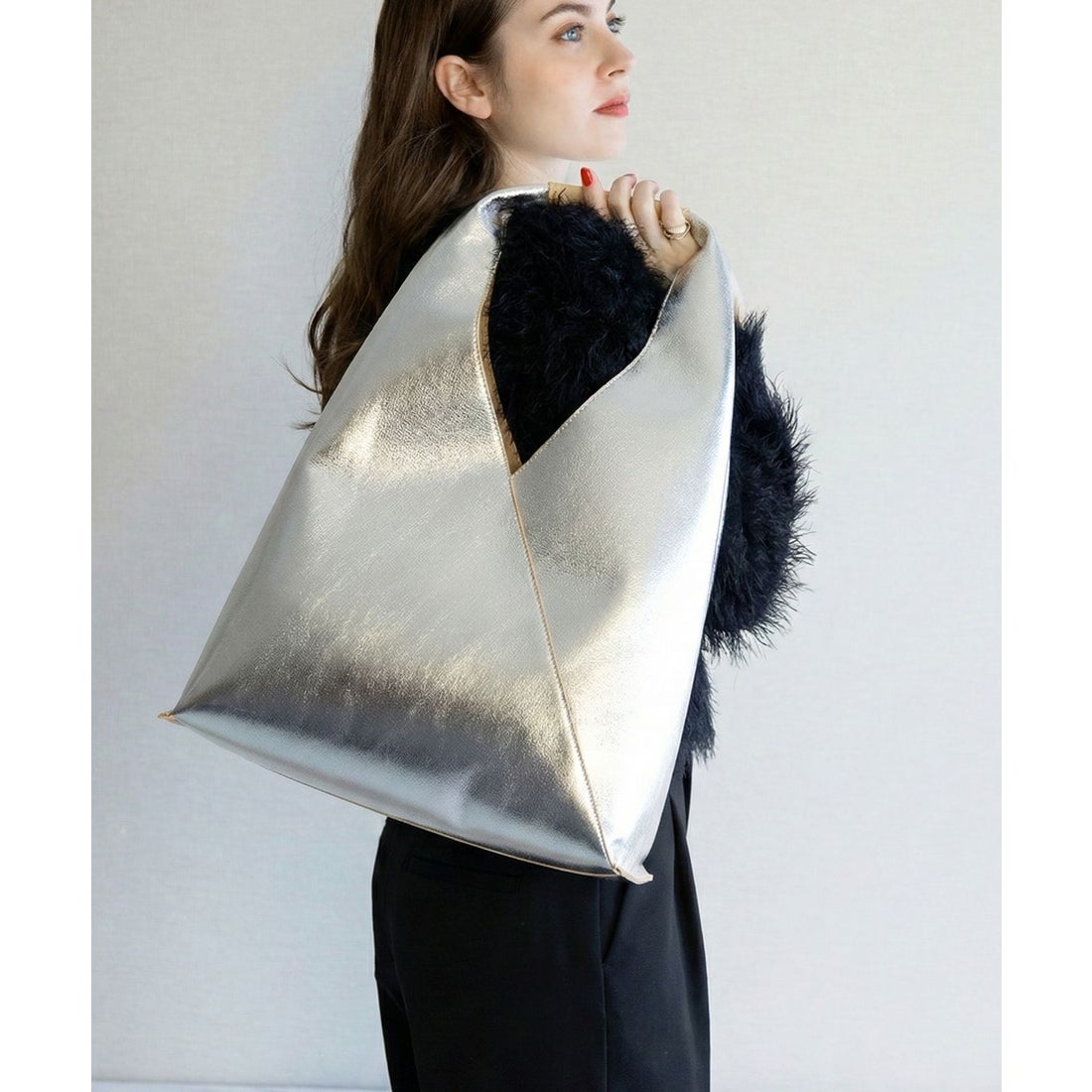 スタイロ styiro カシュクール ワンハンドルバッグ Lサイズ（シルバー2