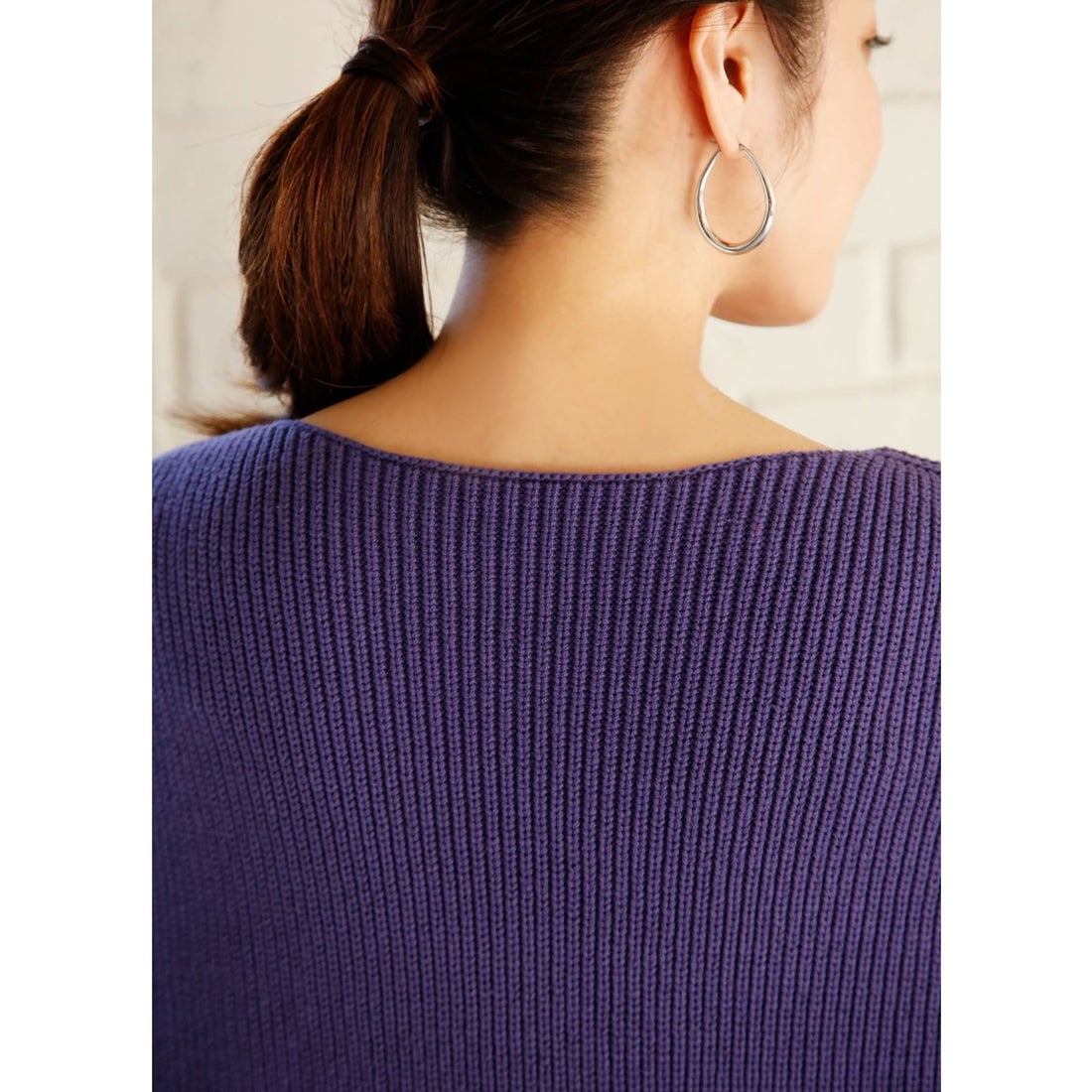 スタイルデリ STYLE DELI ざっくりルーズニットワンピース （パープル