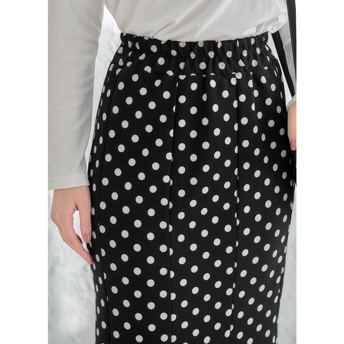スタイルデリ STYLE DELI ドット柄ジャージーマーメイドスカート