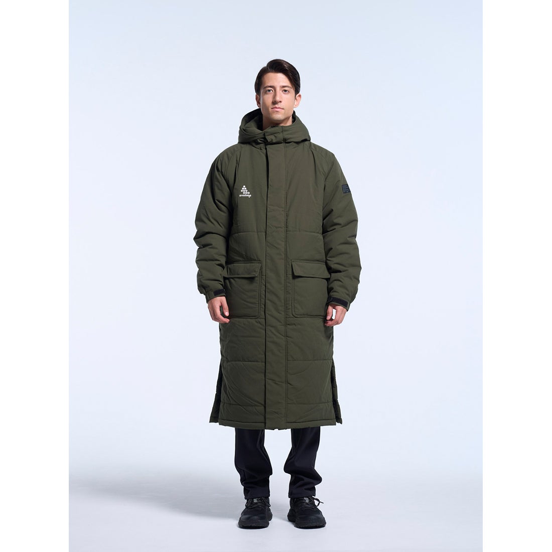 SVOLME スボルメ 発熱中綿ベンチコート(カーキ) 1253-47404 DARK KHAKI