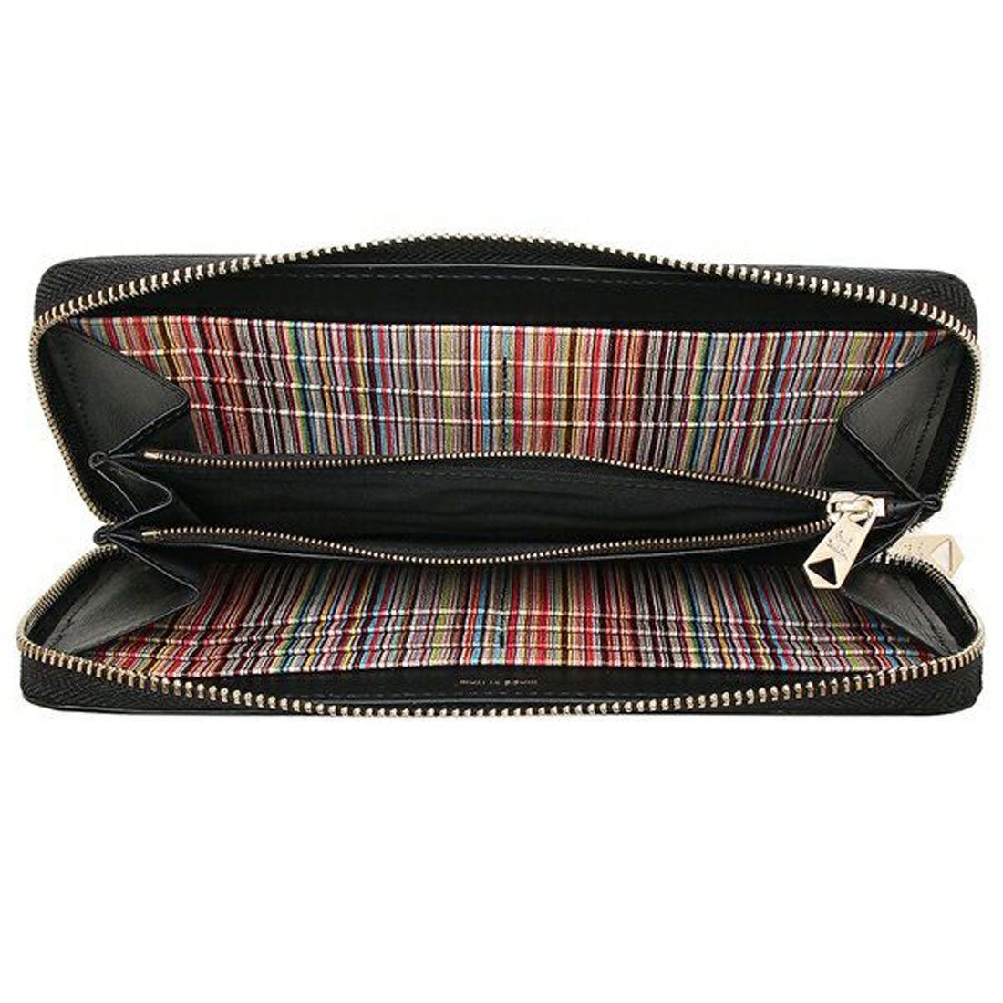 ポールスミス Paul Smith 長財布 マルチストライプ ブラック メンズ