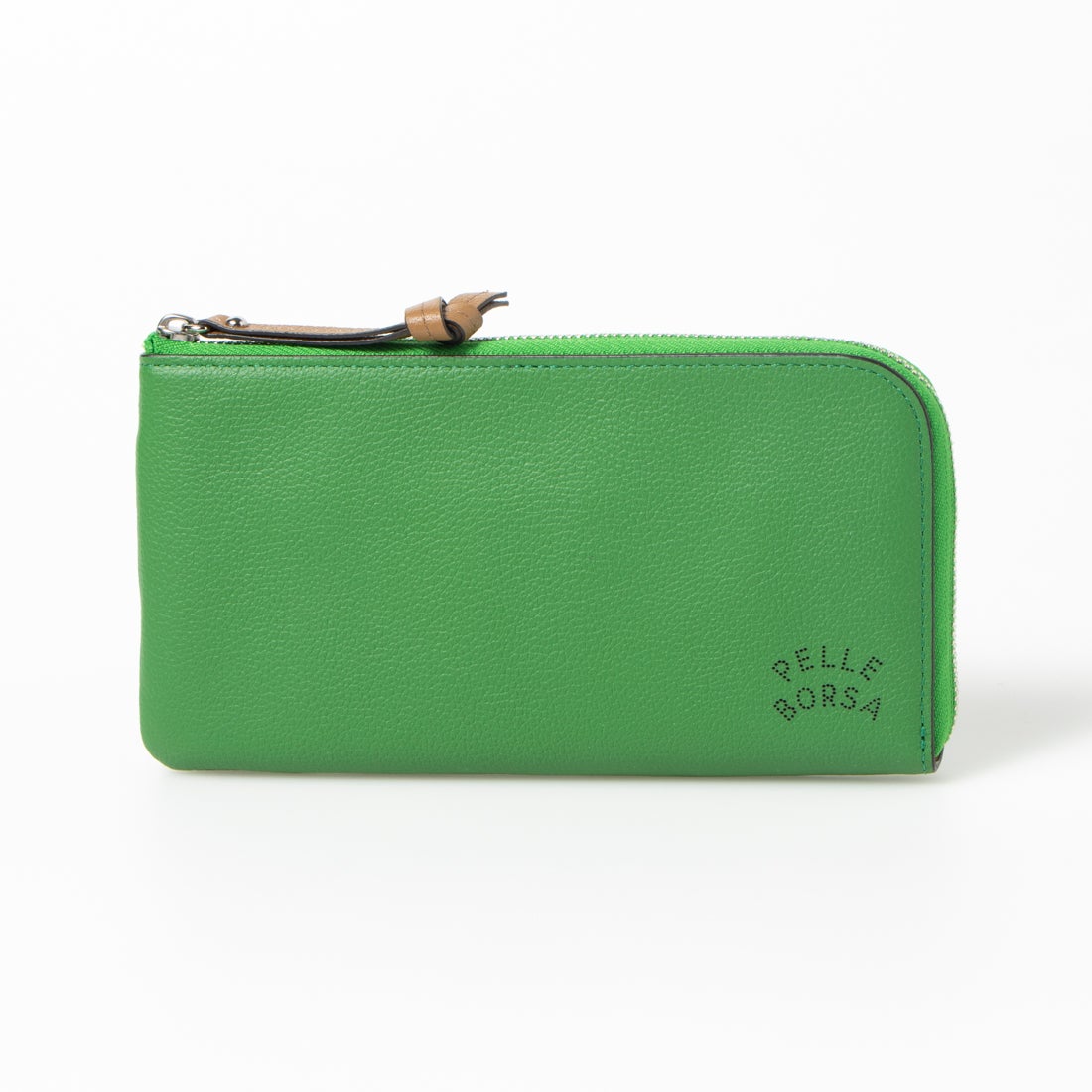 ペレボルサ PELLE BORSA L字ファスナーコンパクト長財布 （グリーン