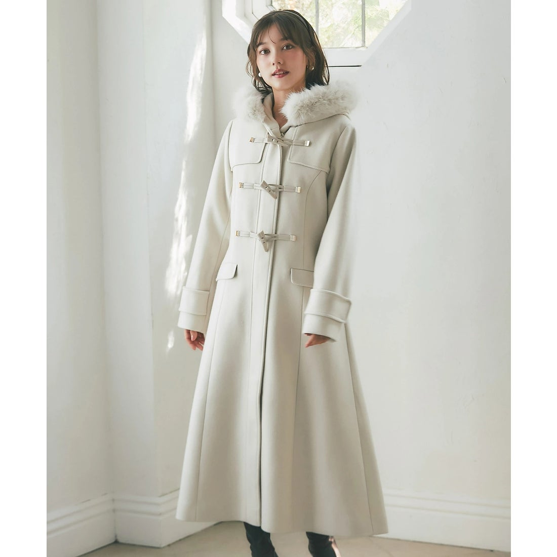 トッコクローゼット tocco closet 取り外し可能なファー付きフィット