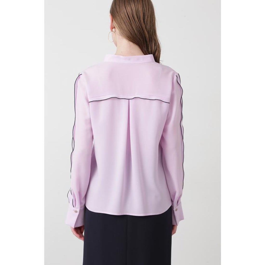 ピンキーアンドダイアン PINKY & DIANNE ◇バイカラーラインブラウス