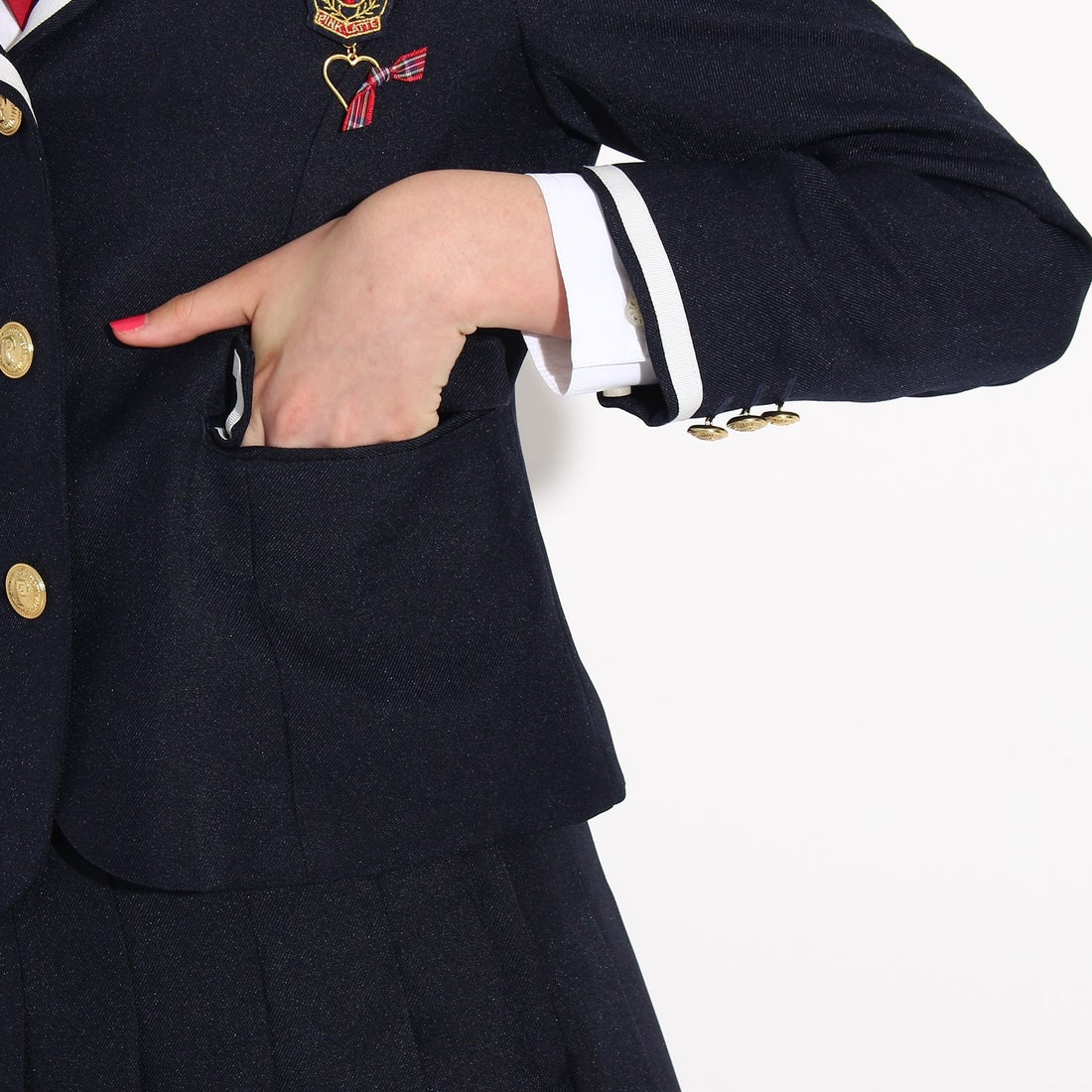 ピンク ラテ PINK-latte 【卒服】セーラージャケット (オフホワイト