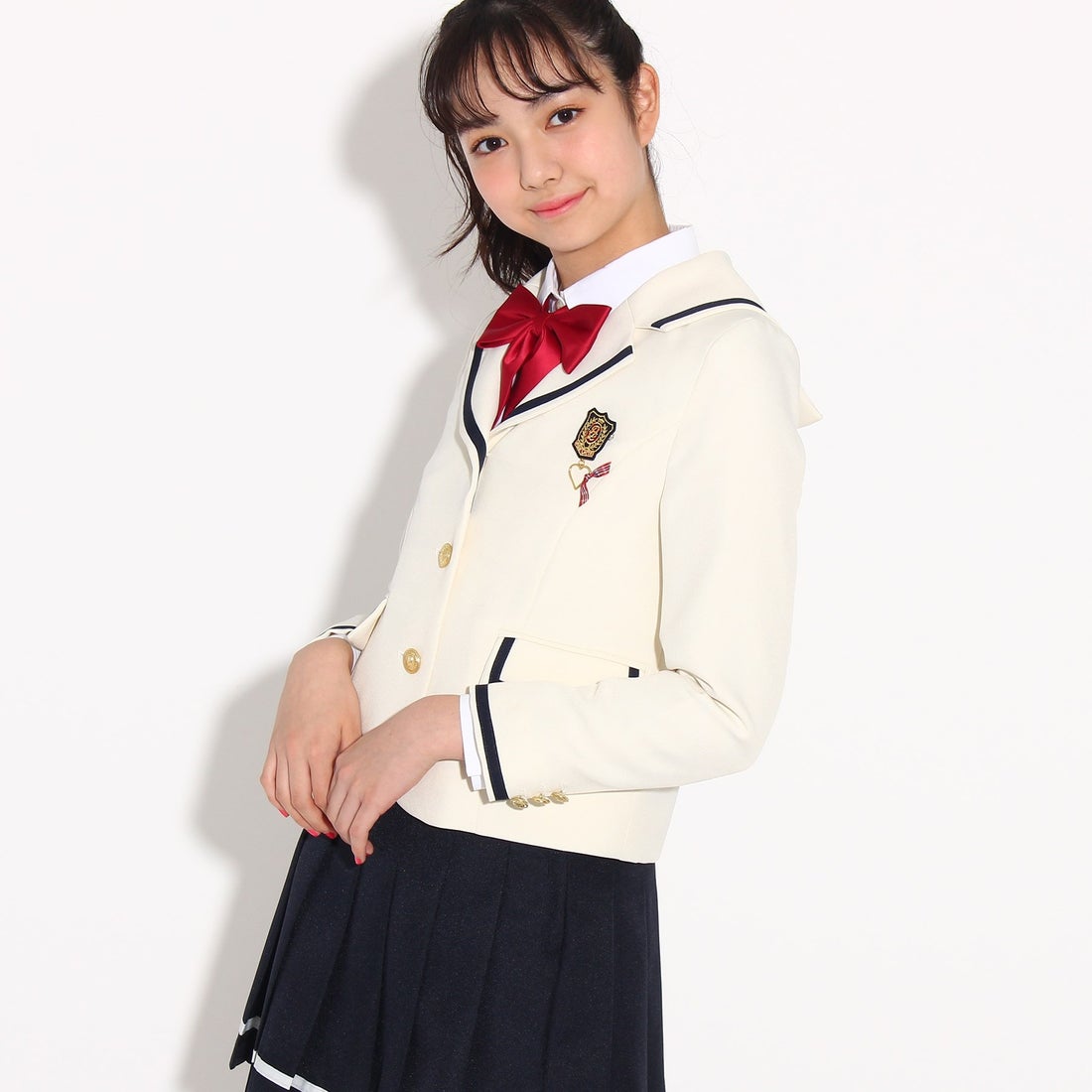 ピンク ラテ PINK-latte 【卒服】セーラージャケット (オフホワイト
