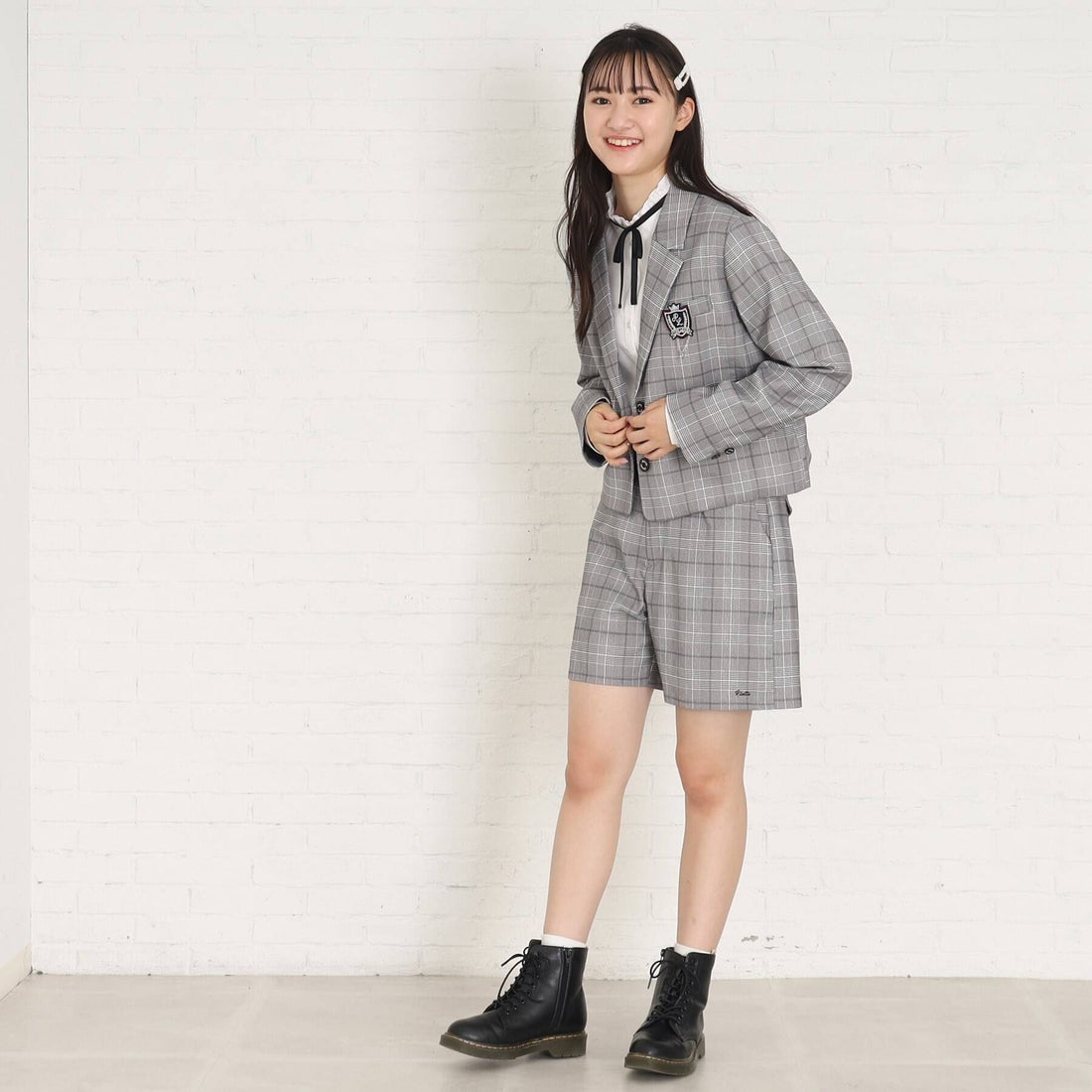 ピンク ラテ PINK-latte 【卒服】ショート丈ジャケット (ブラック