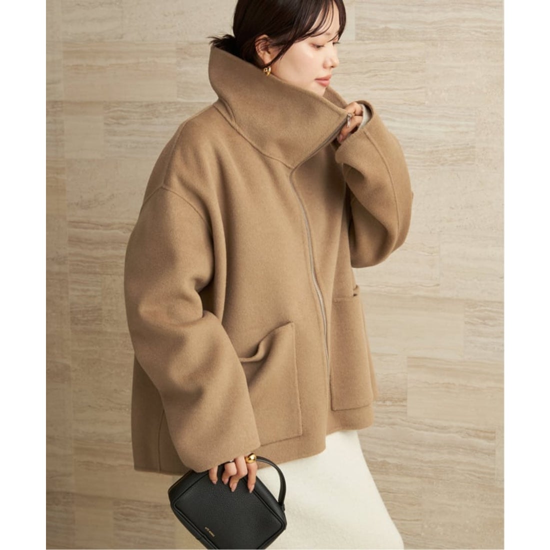 プラージュ Plage R'IAM スタンドZIPコート （キャメル