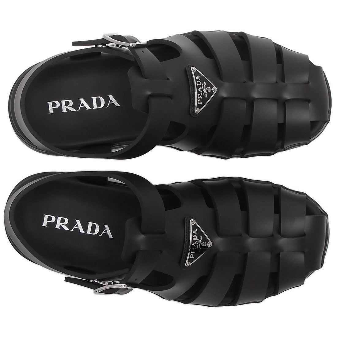 プラダ PRADA サンダル フィッシャーマンサンダル トライアングルロゴ
