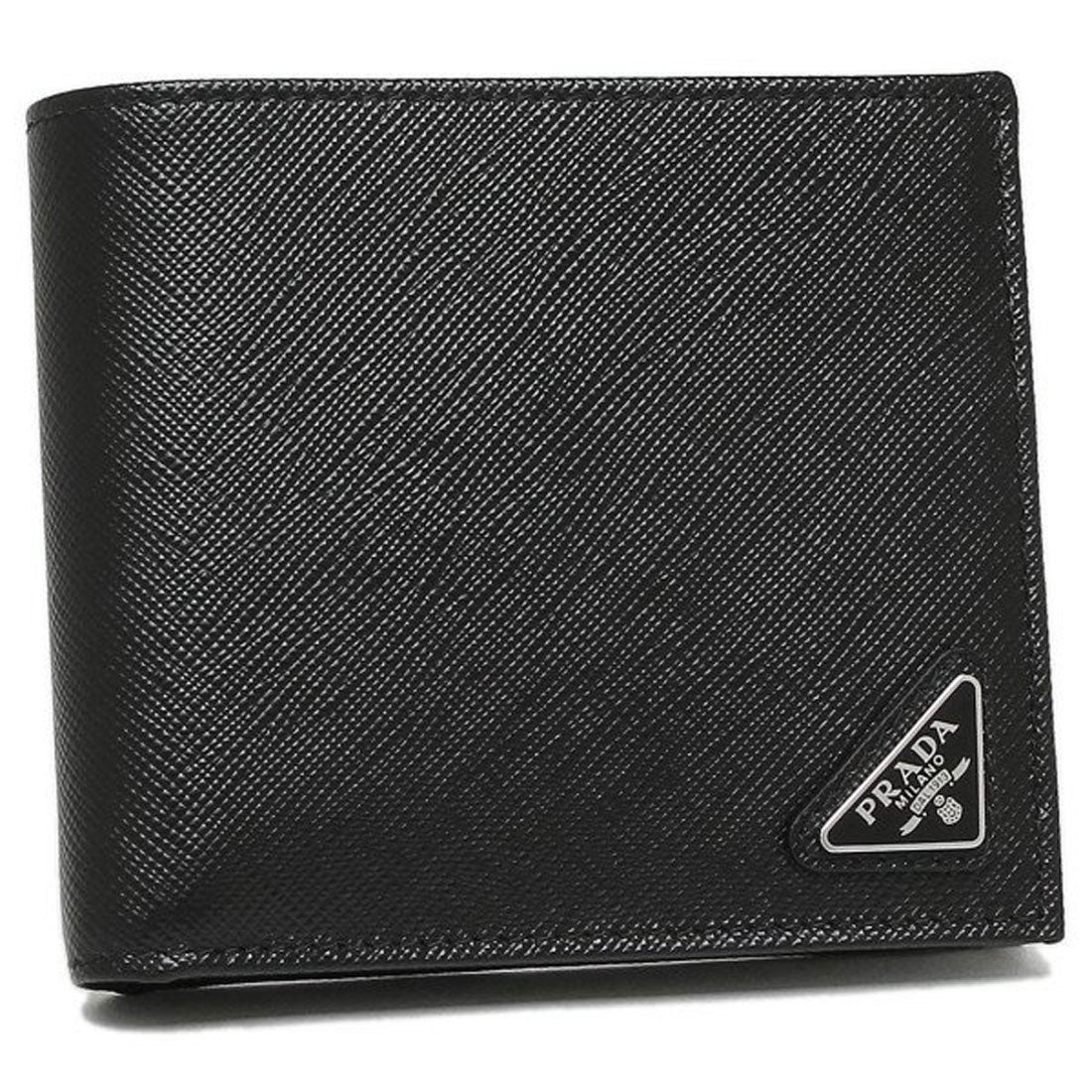 プラダ PRADA メンズ 二つ折り財布 PRADA 2MO738 QHH F0002 ブラック