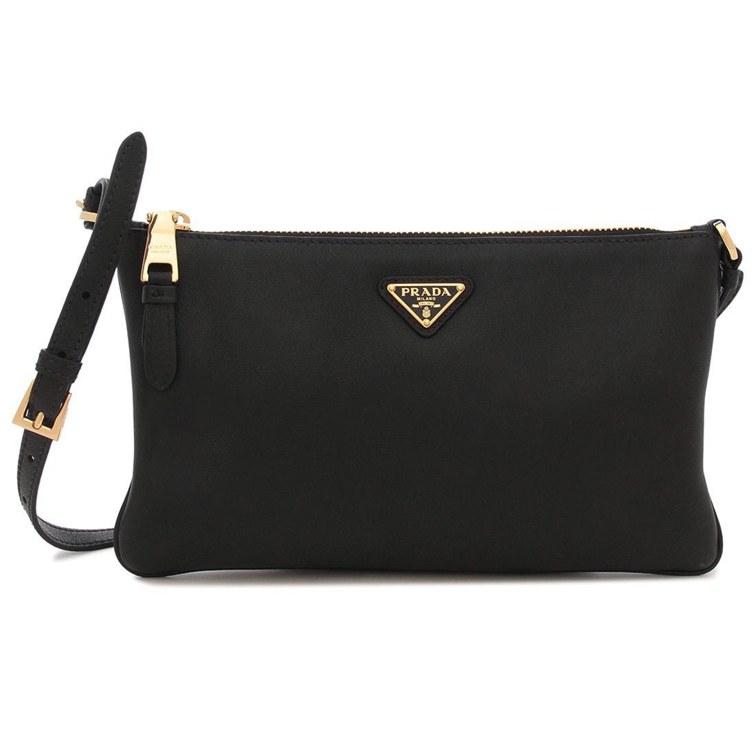 プラダ PRADA ショルダーバッグ ポーチ トライアングルロゴ ブラック