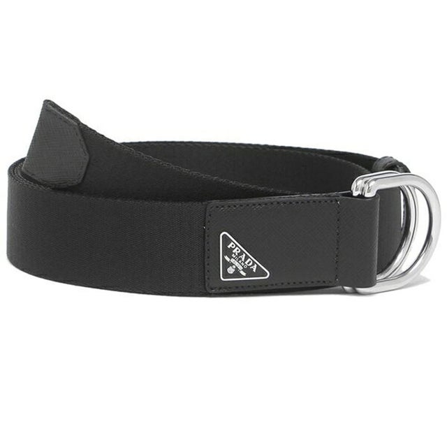 プラダ PRADA ベルト トライアングルロゴ ブラック メンズ PRADA