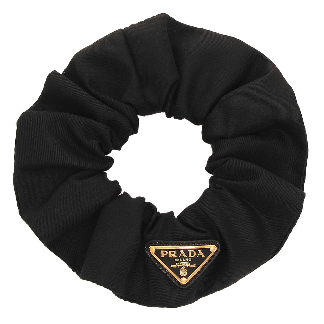 プラダ PRADA ヘアアクセサリー リナイロン シュシュ ブラック