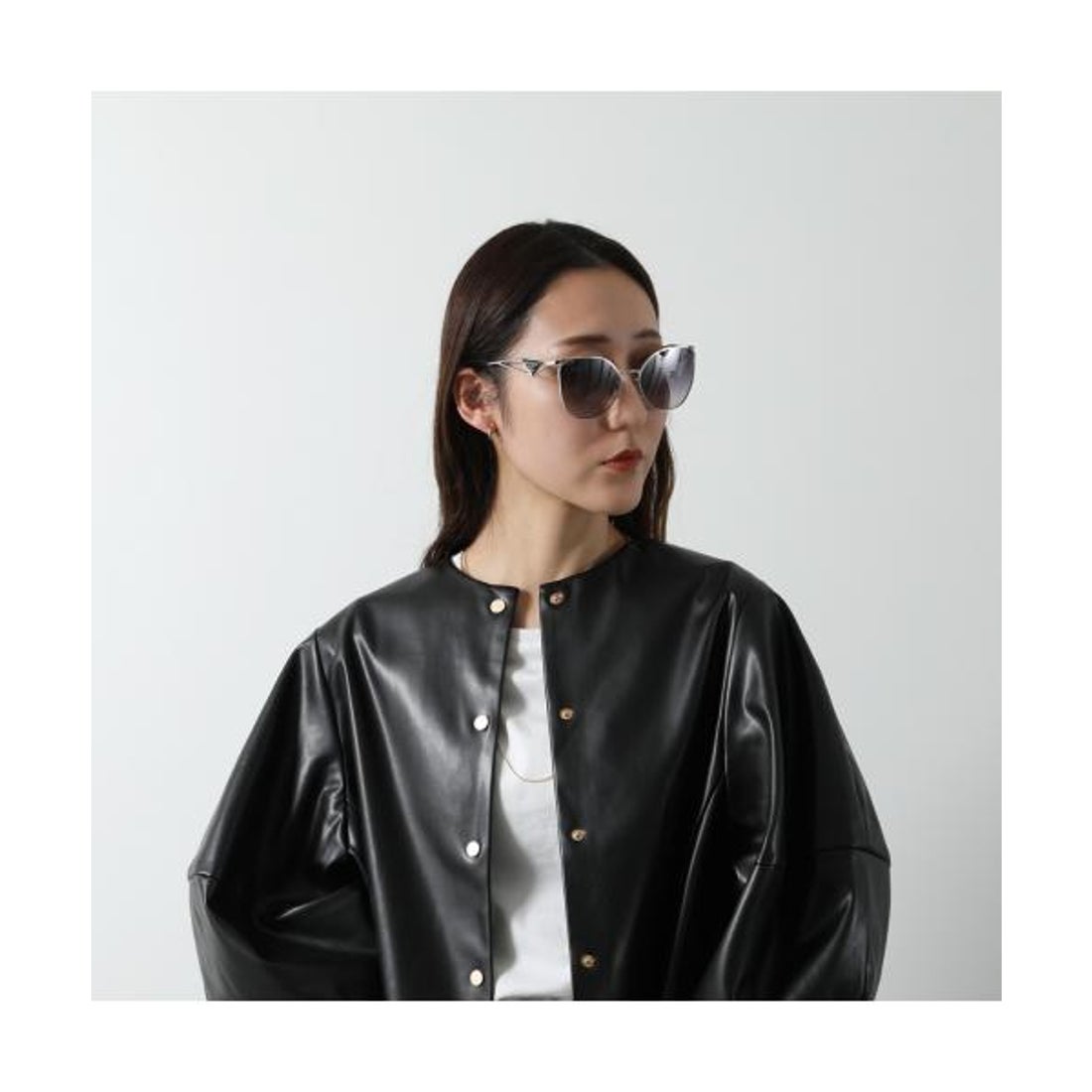 プラダ PRADA PRADA サングラス SPR50Z E1BC キャットアイ型 メタル