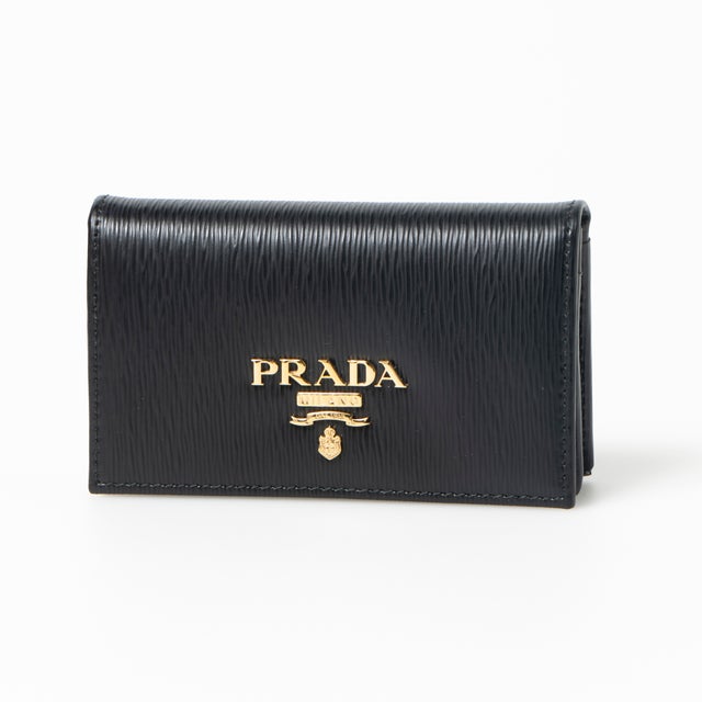 め*様 #*_様 PRADA 名刺入れ プラダ 黒 スエード シルバー プラダ