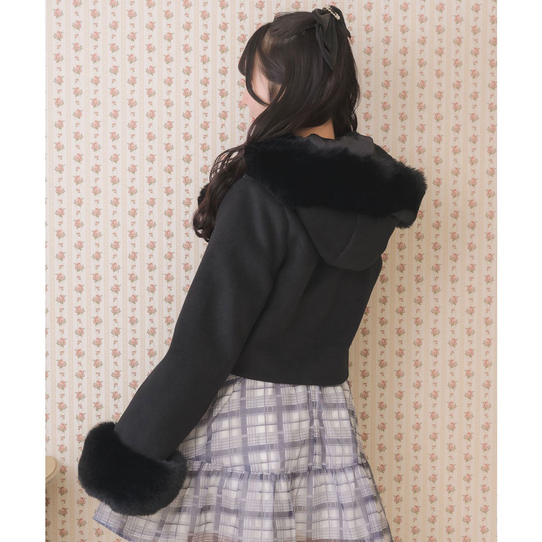 ロジータ ROJITA ハートバックルショートコート （ブラック