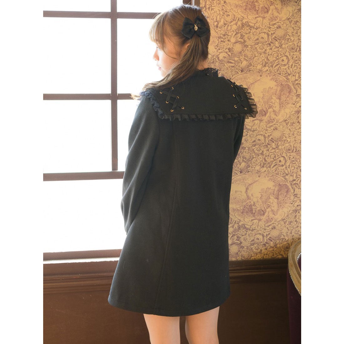 couture BY ROJITA ウエストレースアップロングコート ロジータ