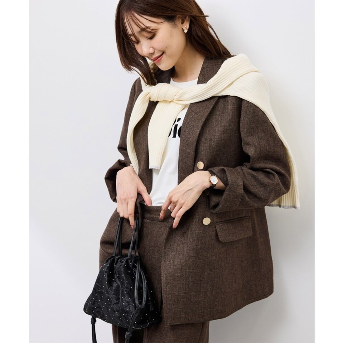 ロペピクニック ROPE' PICNIC スリートーンツイードジャケット