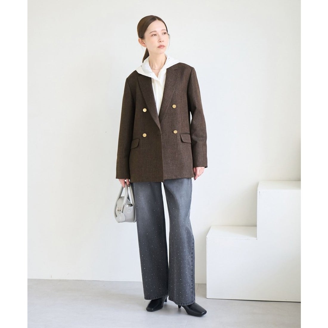 ロペピクニック ROPE' PICNIC スリートーンツイードジャケット