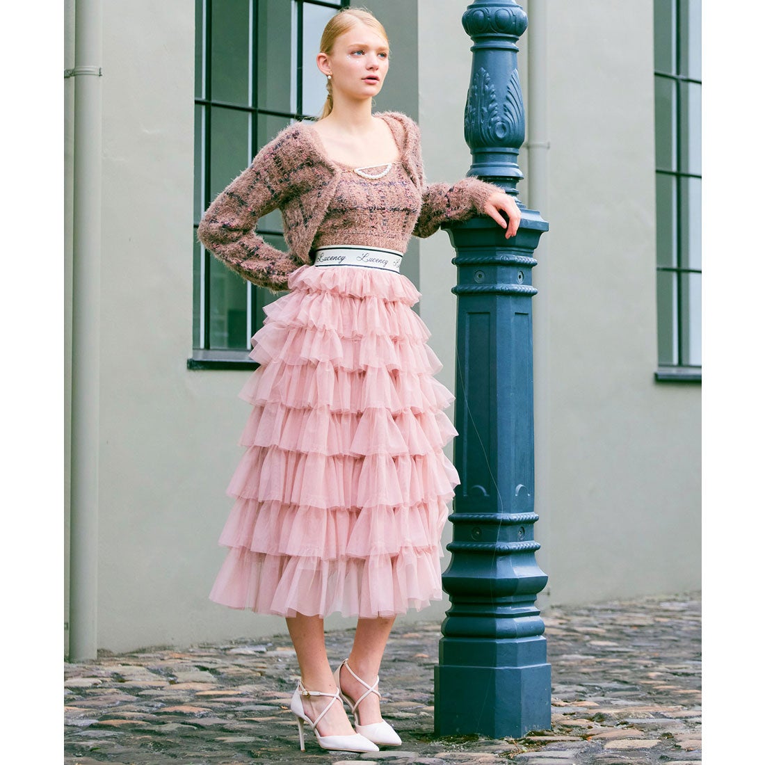 ロイヤルパーティー ROYAL PARTY ロゴテープティアードチュール