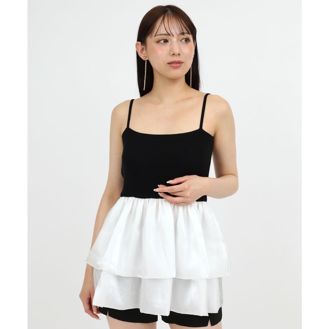 ロイヤルパーティー ROYAL PARTY ドッキングペプラムニット