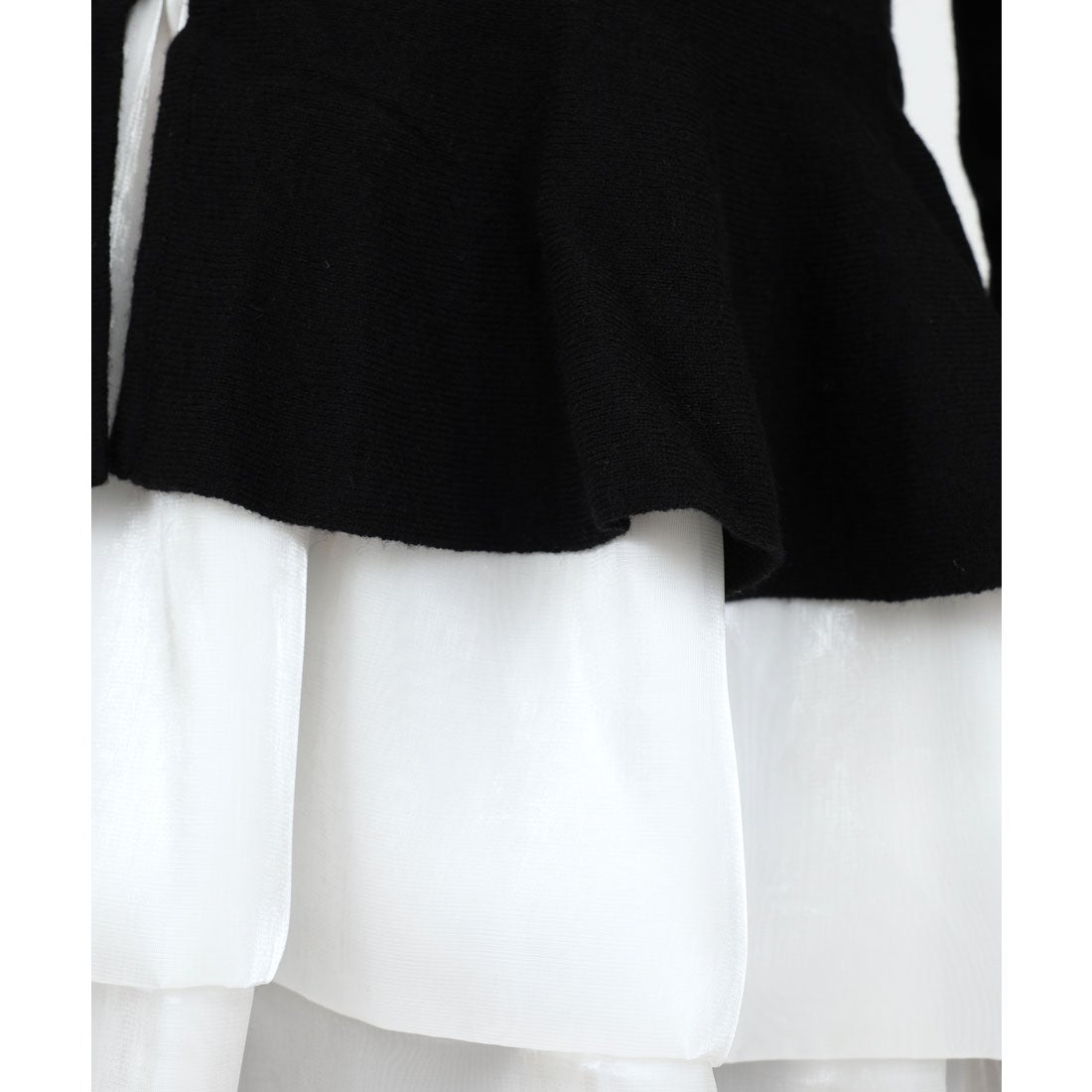 ロイヤルパーティー ROYAL PARTY ドッキングペプラムニット