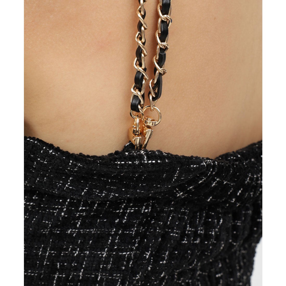 ロイヤルパーティー ROYAL PARTY ダブルチェーンストラップツイード