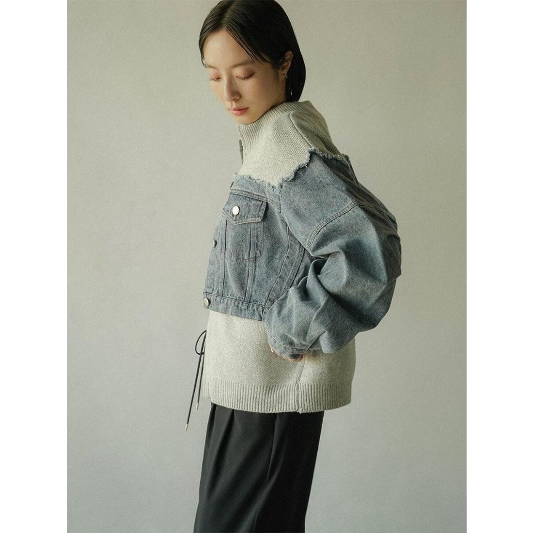 ラディエイト RADIATE デニムドッキングジップアップブルゾン （グレー