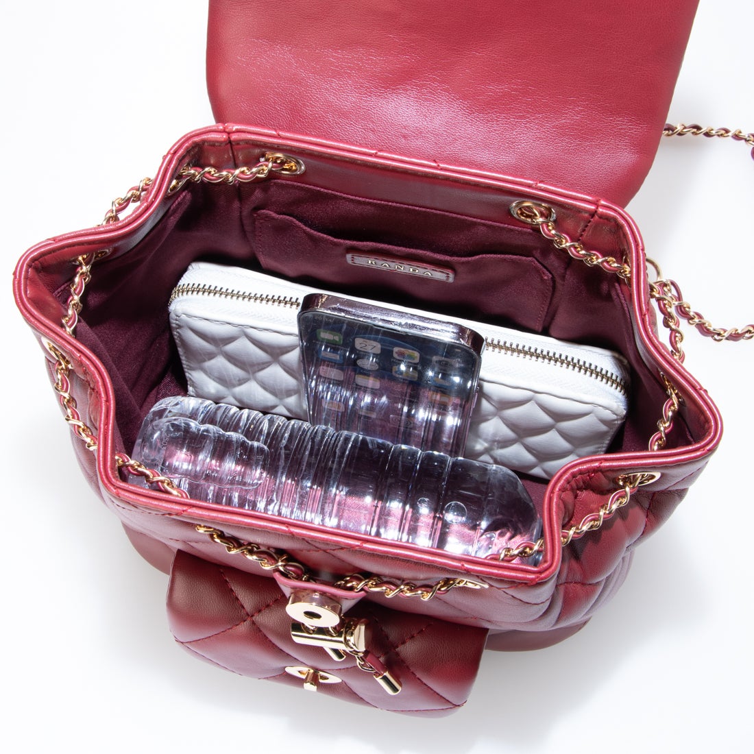 ランダ RANDA ☆キルティングデザインリュックバッグ （IVORY