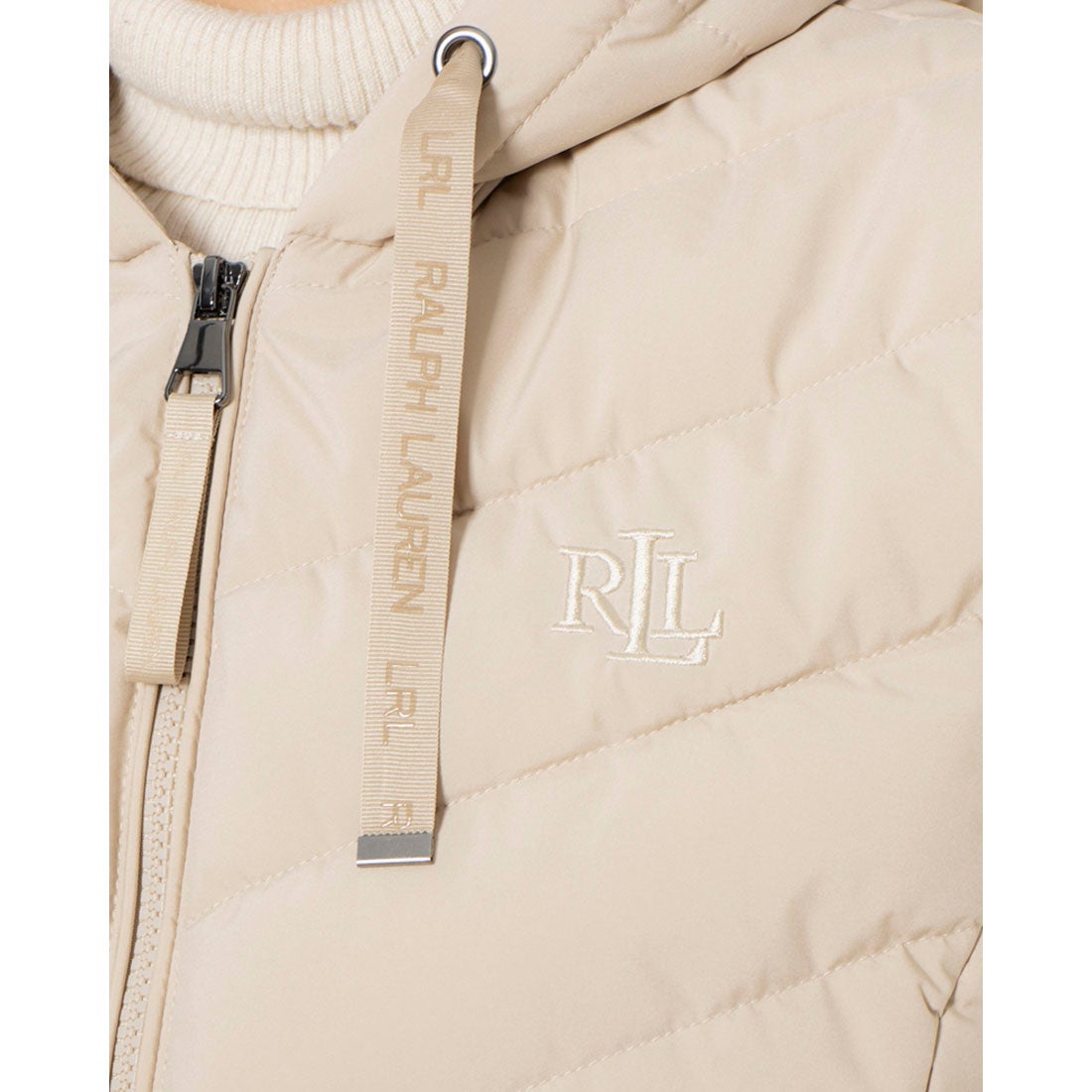 ラルフローレン RALPH LAUREN ☆ロゴ刺繍フード付きエコダウンベスト