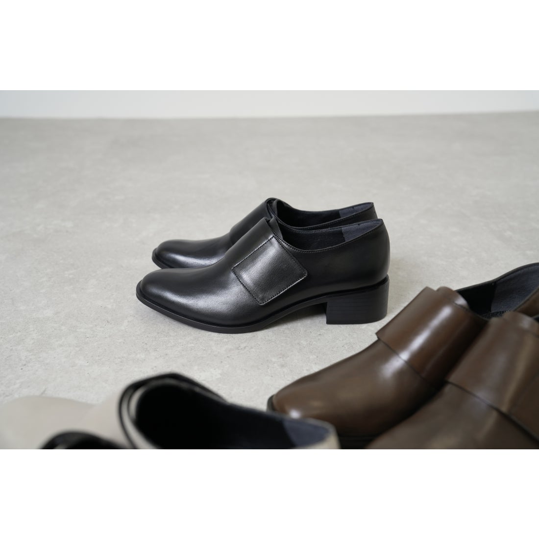 ラボ キゴシ ワークス RABOKIGOSHI works 4cm本革ラウンドトウモンク