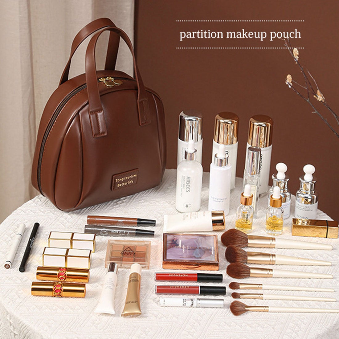 リアルスタイル REAL STYLE メイクポーチ 大容量 自立 化粧 コスメ