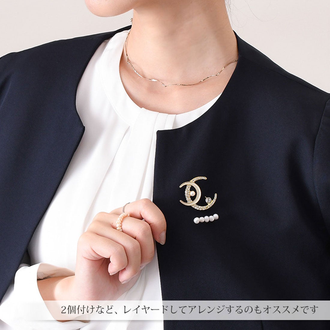 リアルスタイル REAL STYLE ブローチ ピン パール 卒業式 おしゃれ