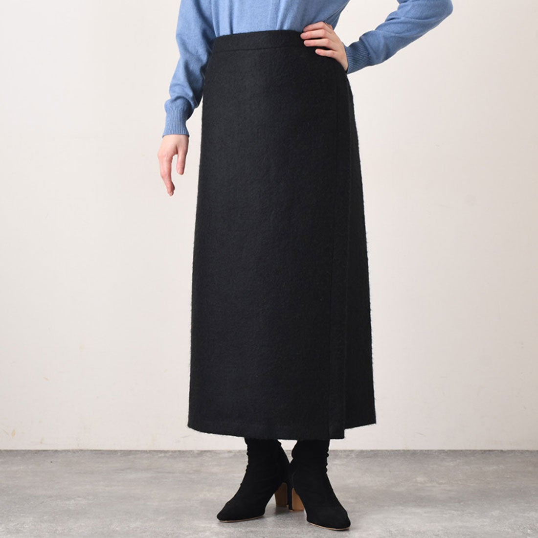 リアルスタイル REAL STYLE 巻きスカート ロング 防寒 ラップスカート