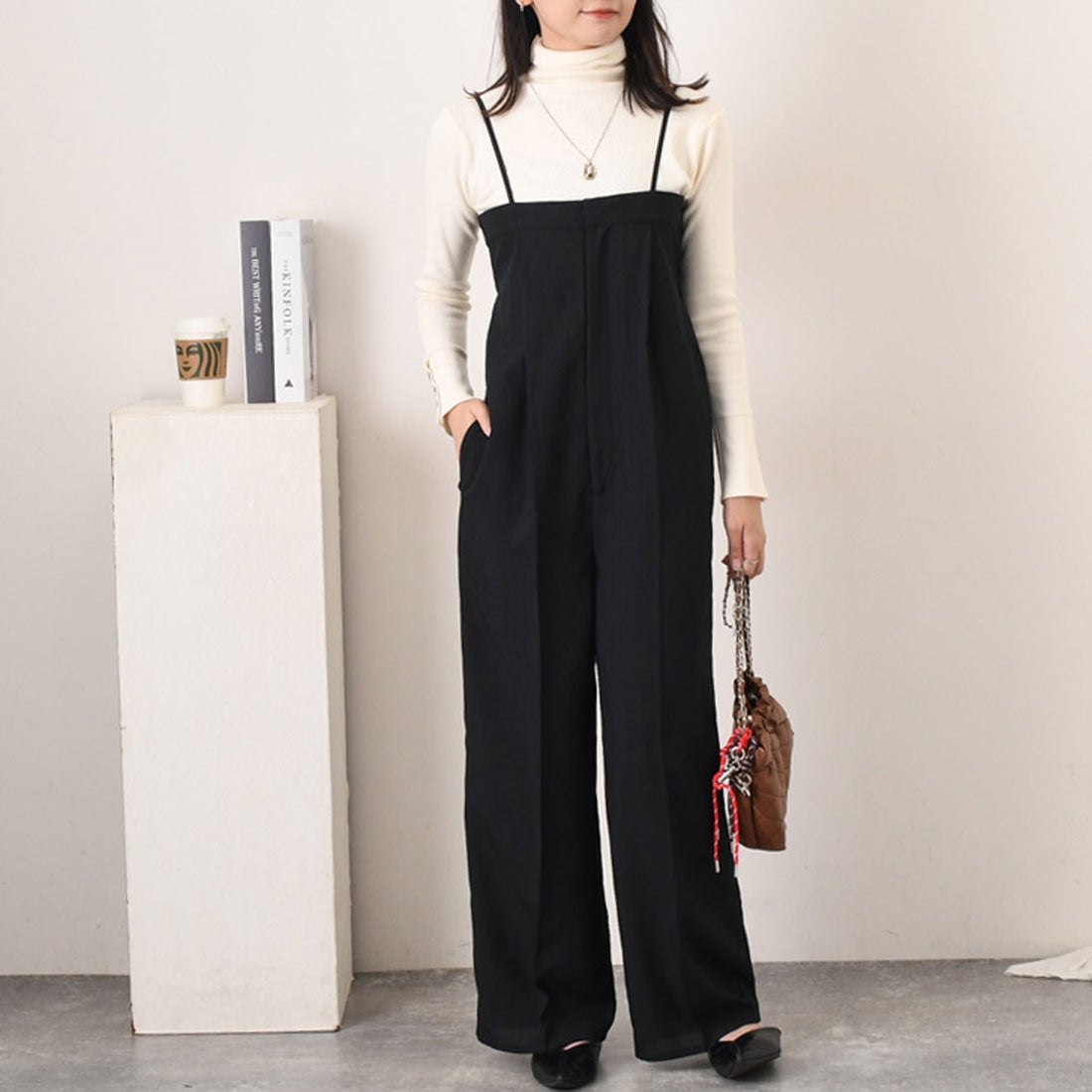 リアルスタイル REAL STYLE サロペット レディース 秋 薄手 ロング丈