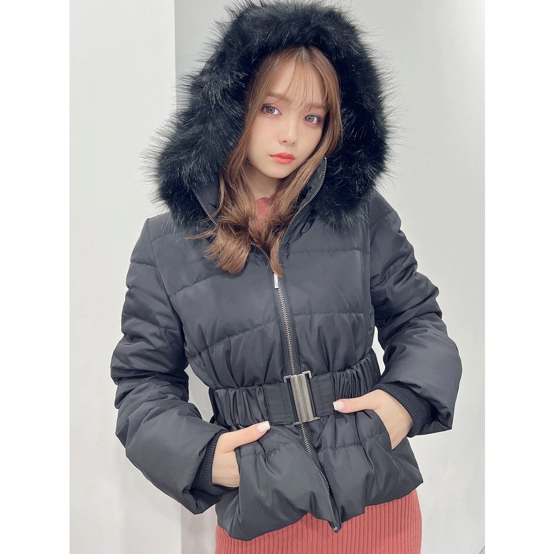 リゼクシー RESEXXY ショートダウンジャケット （ブラック） -靴