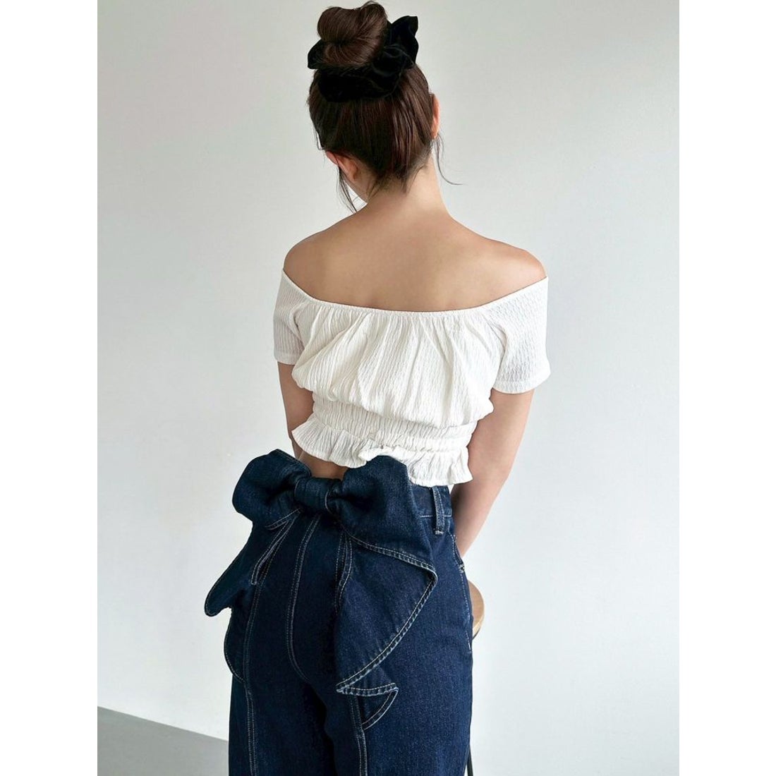 リゼクシー RESEXXY バックリボンデニムパンツ （アイスブルー