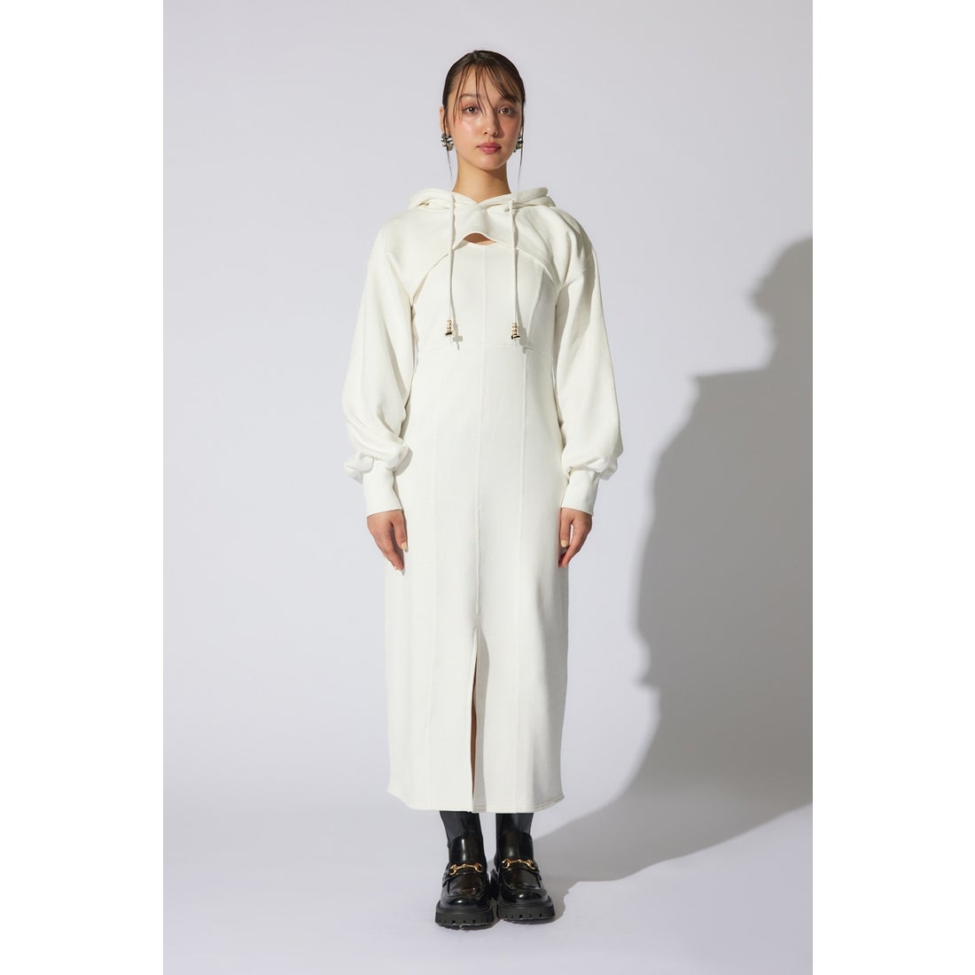 rienda レイヤードパーカーワンピース PNK -ファッション通販 FASHION