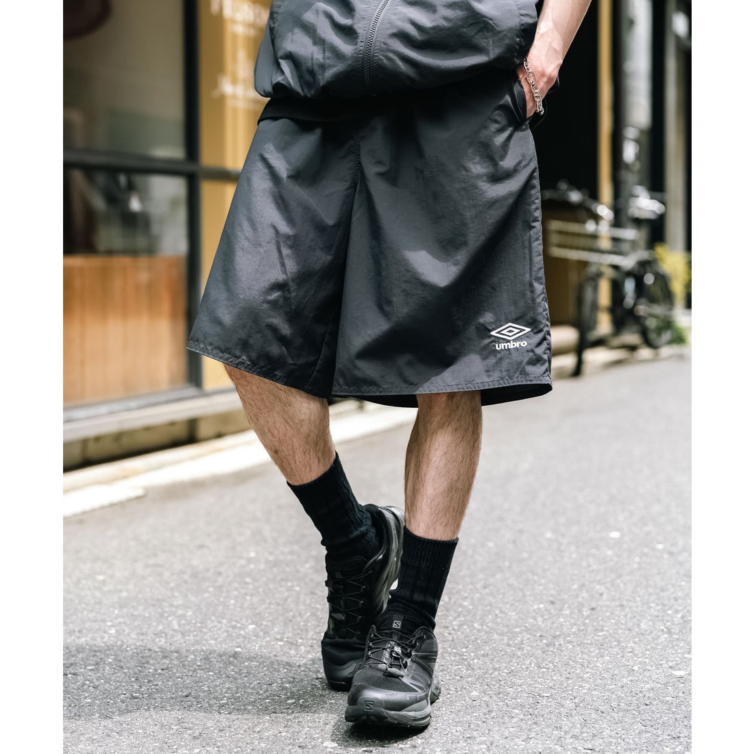 ロッキーモンロー Rocky Monroe UMBRO ショートパンツ ワイド ナイロン