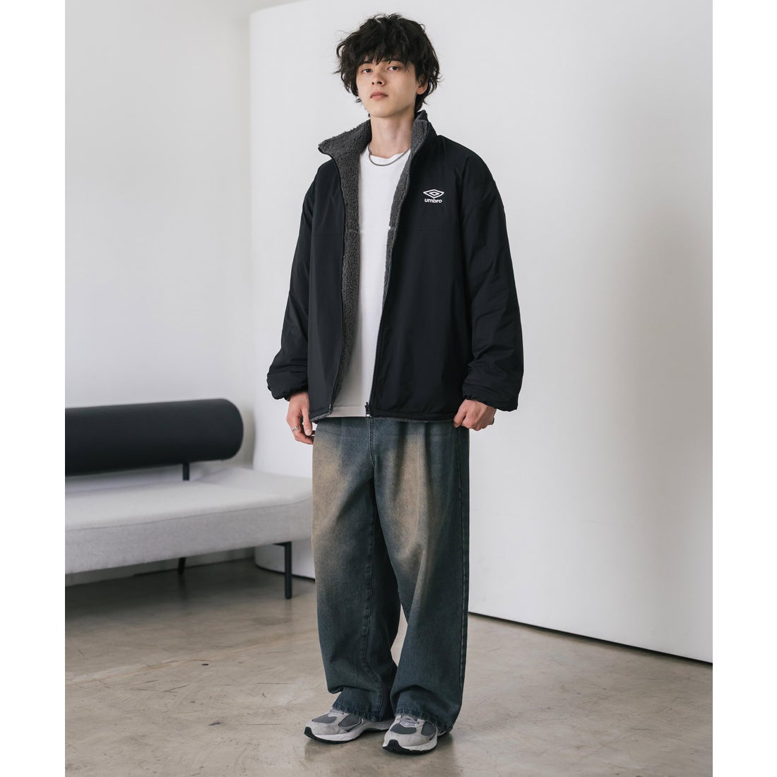 ロッキーモンロー Rocky Monroe UMBRO ボアジャケット リバーシブル