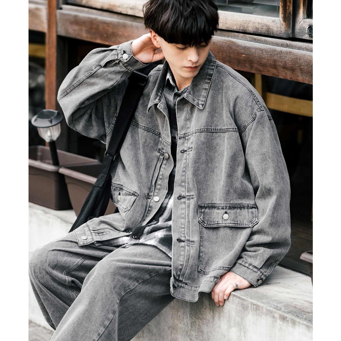 ロッキーモンロー Rocky Monroe セットアップ デニムジャケット ワイド