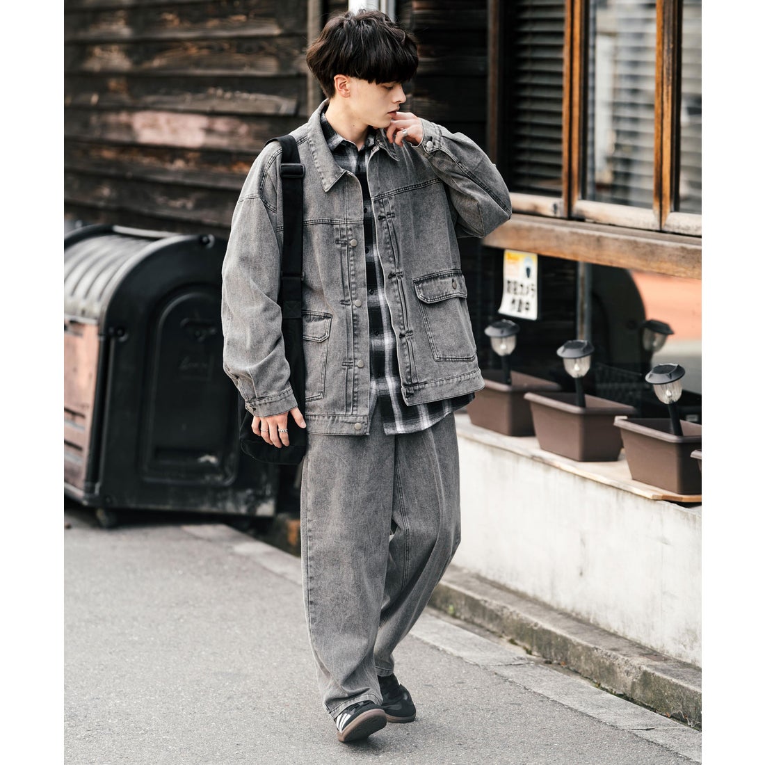 ロッキーモンロー Rocky Monroe セットアップ デニムジャケット ワイド